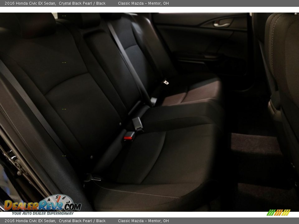 2016 Honda Civic EX Sedan Crystal Black Pearl / Black Photo #16