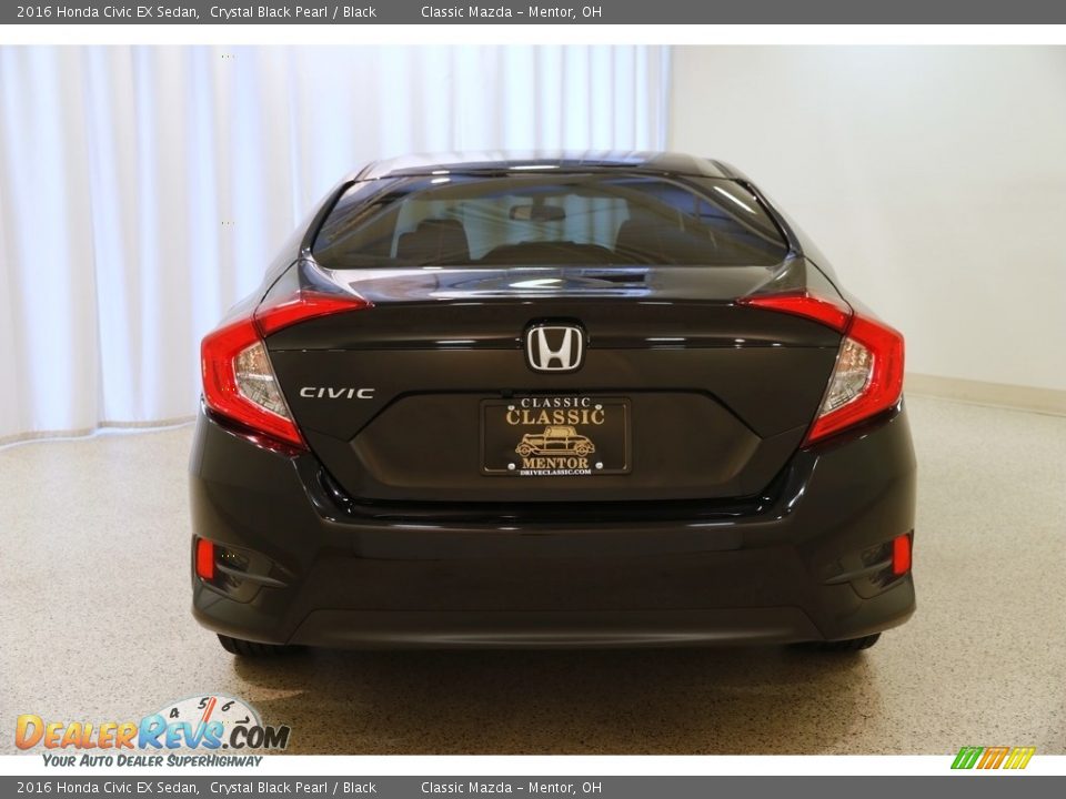 2016 Honda Civic EX Sedan Crystal Black Pearl / Black Photo #18
