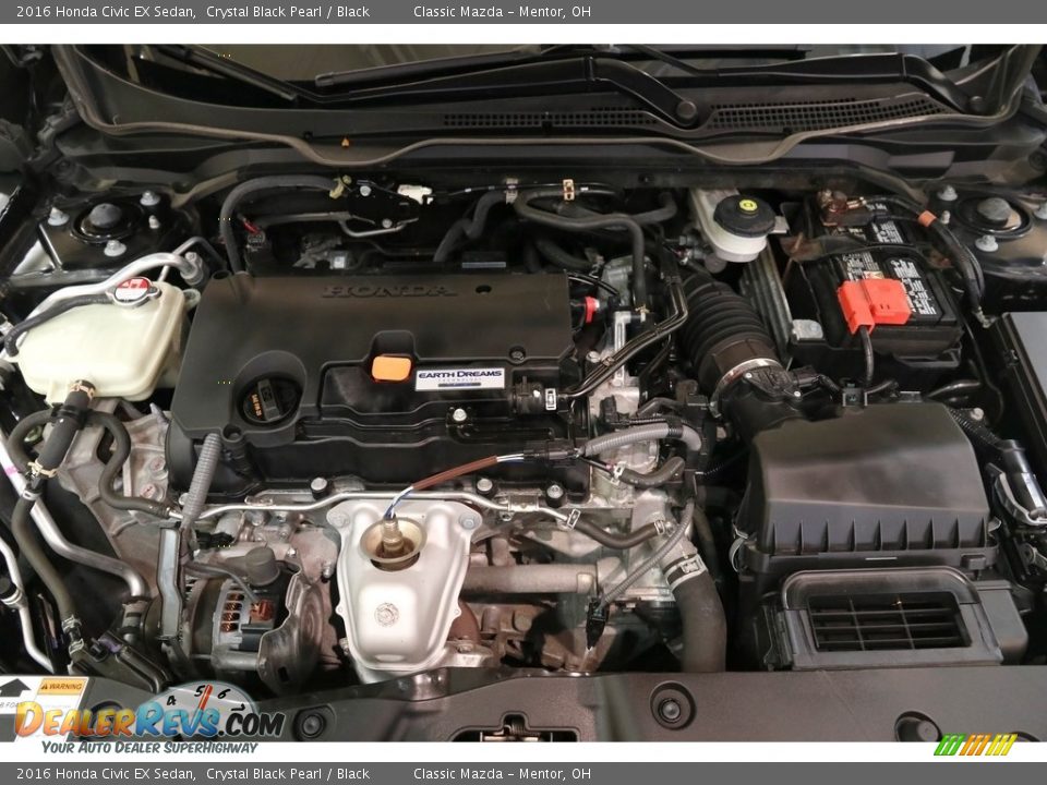2016 Honda Civic EX Sedan Crystal Black Pearl / Black Photo #19
