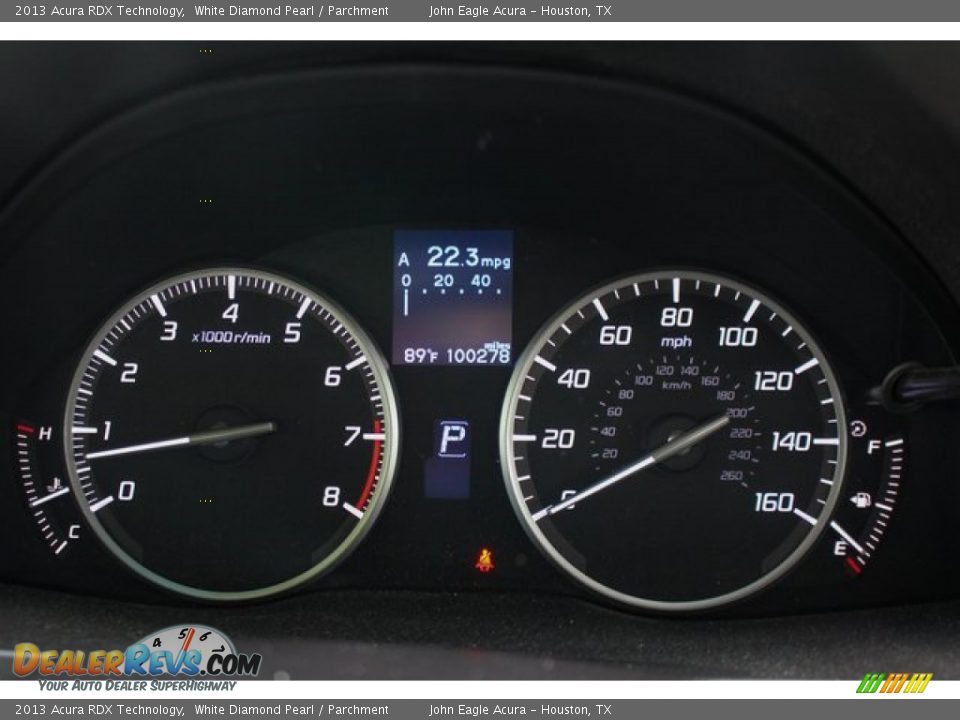 2013 Acura RDX Technology White Diamond Pearl / Parchment Photo #14