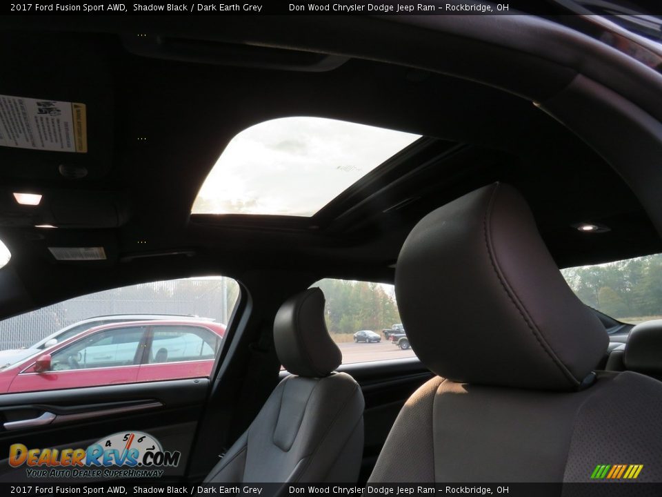 2017 Ford Fusion Sport AWD Shadow Black / Dark Earth Grey Photo #2