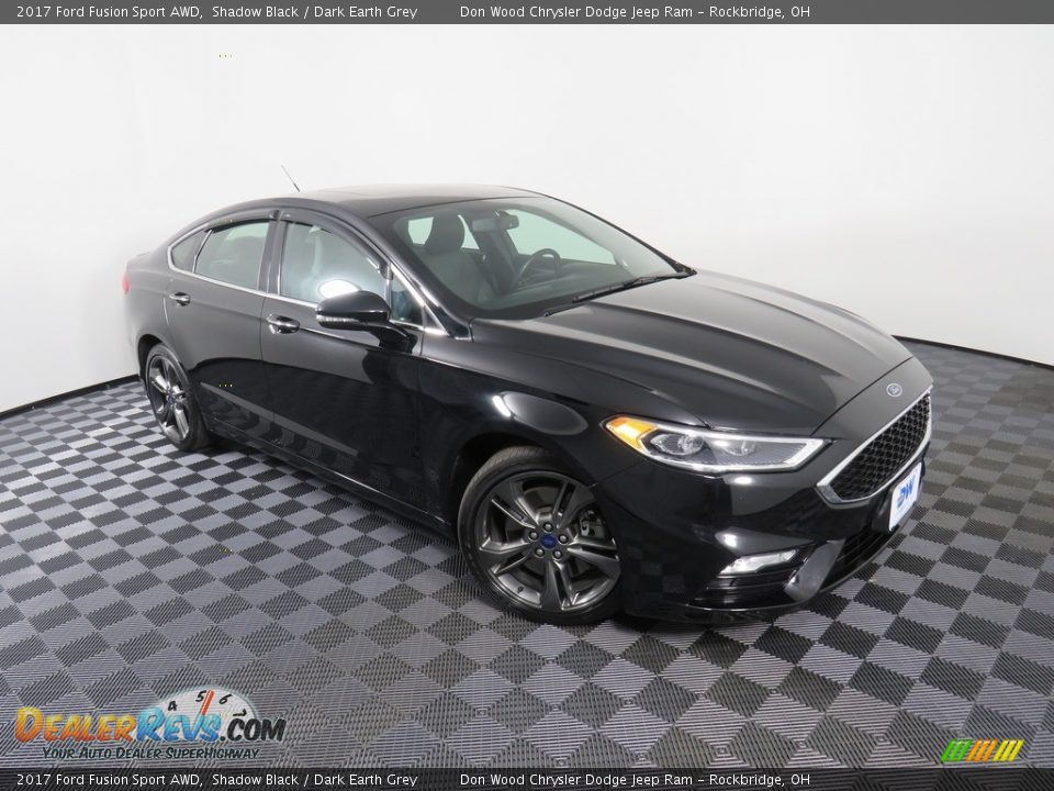 2017 Ford Fusion Sport AWD Shadow Black / Dark Earth Grey Photo #5