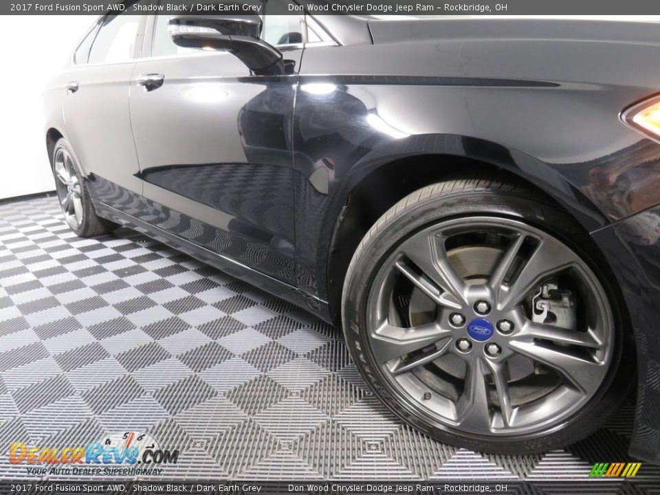 2017 Ford Fusion Sport AWD Shadow Black / Dark Earth Grey Photo #6