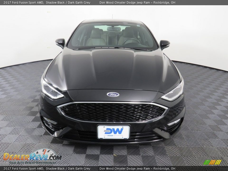 2017 Ford Fusion Sport AWD Shadow Black / Dark Earth Grey Photo #7