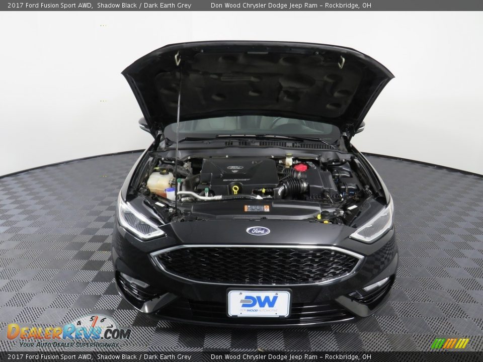 2017 Ford Fusion Sport AWD Shadow Black / Dark Earth Grey Photo #8