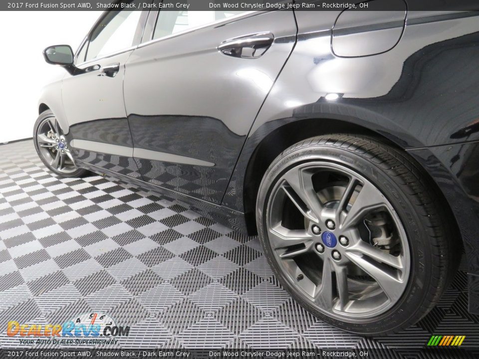 2017 Ford Fusion Sport AWD Shadow Black / Dark Earth Grey Photo #12