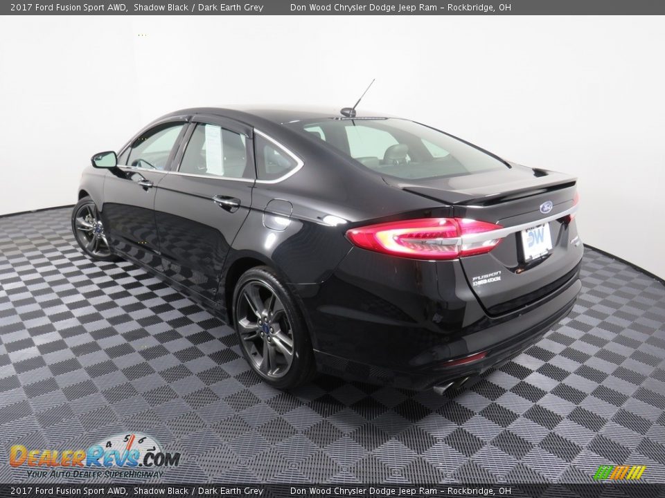 2017 Ford Fusion Sport AWD Shadow Black / Dark Earth Grey Photo #13