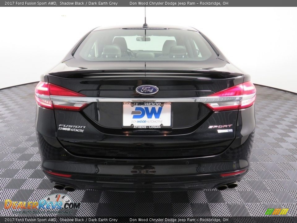 2017 Ford Fusion Sport AWD Shadow Black / Dark Earth Grey Photo #14