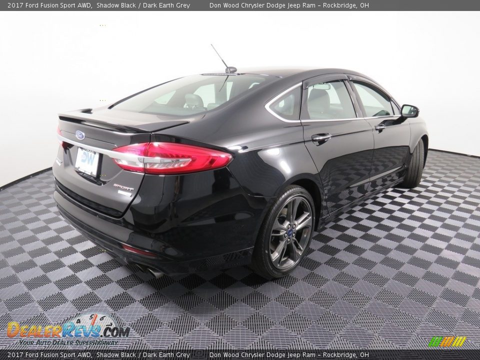 2017 Ford Fusion Sport AWD Shadow Black / Dark Earth Grey Photo #17