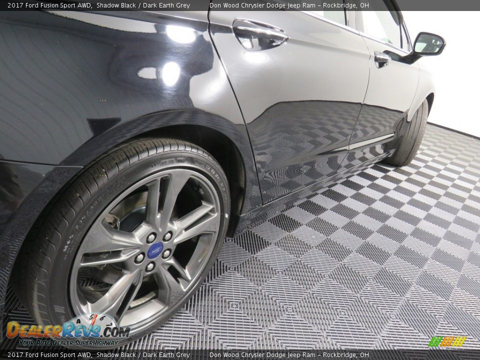 2017 Ford Fusion Sport AWD Shadow Black / Dark Earth Grey Photo #18