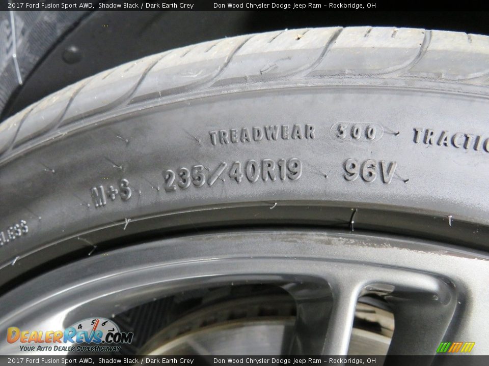 2017 Ford Fusion Sport AWD Shadow Black / Dark Earth Grey Photo #19