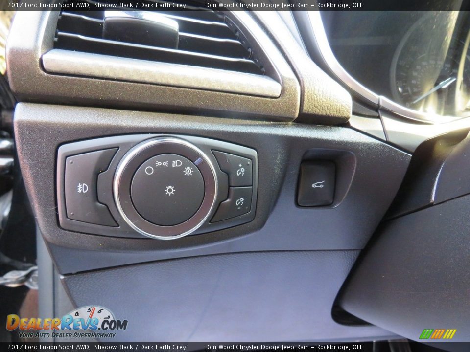 2017 Ford Fusion Sport AWD Shadow Black / Dark Earth Grey Photo #21