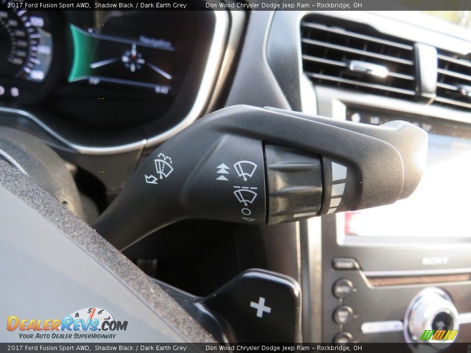 2017 Ford Fusion Sport AWD Shadow Black / Dark Earth Grey Photo #27