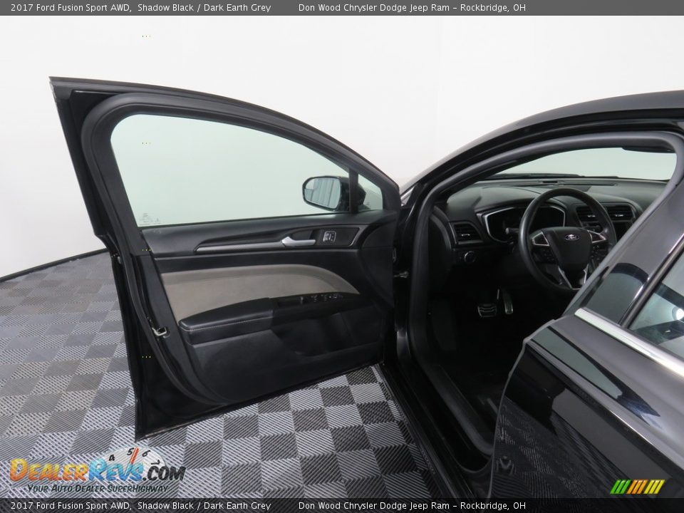 2017 Ford Fusion Sport AWD Shadow Black / Dark Earth Grey Photo #31