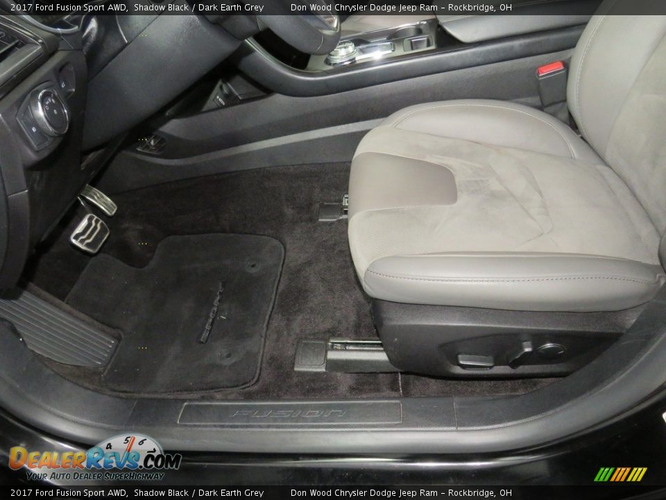 2017 Ford Fusion Sport AWD Shadow Black / Dark Earth Grey Photo #32