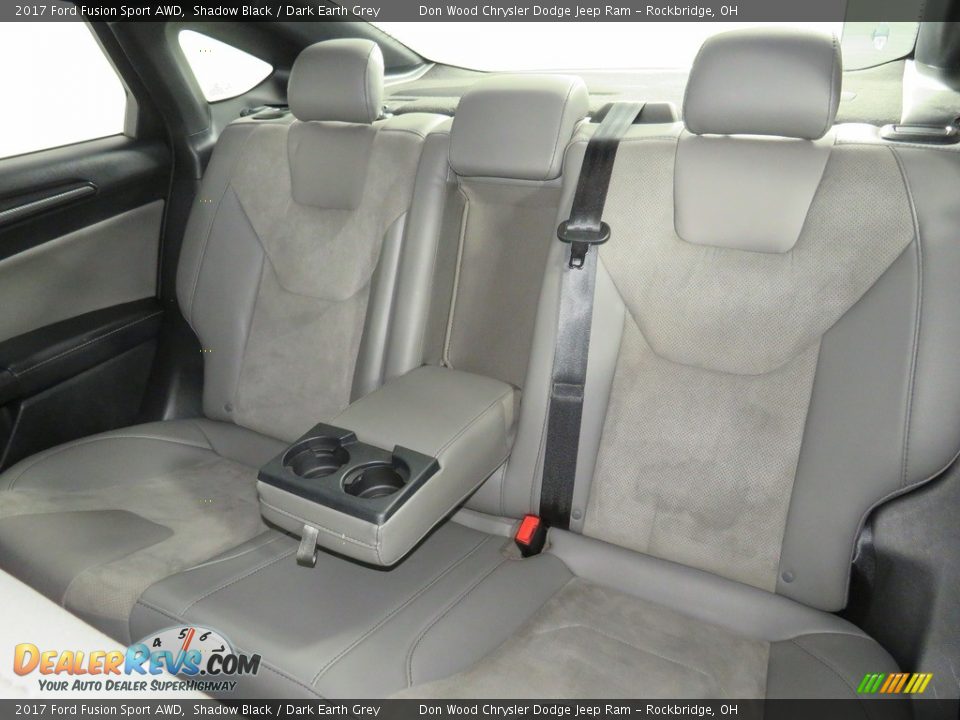 2017 Ford Fusion Sport AWD Shadow Black / Dark Earth Grey Photo #34
