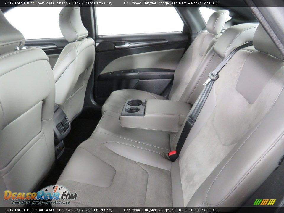 2017 Ford Fusion Sport AWD Shadow Black / Dark Earth Grey Photo #36