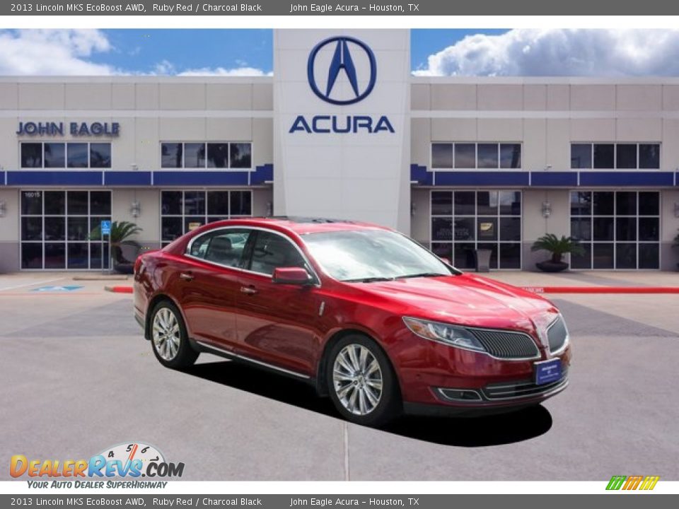 2013 Lincoln MKS EcoBoost AWD Ruby Red / Charcoal Black Photo #1