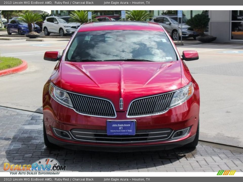 2013 Lincoln MKS EcoBoost AWD Ruby Red / Charcoal Black Photo #2