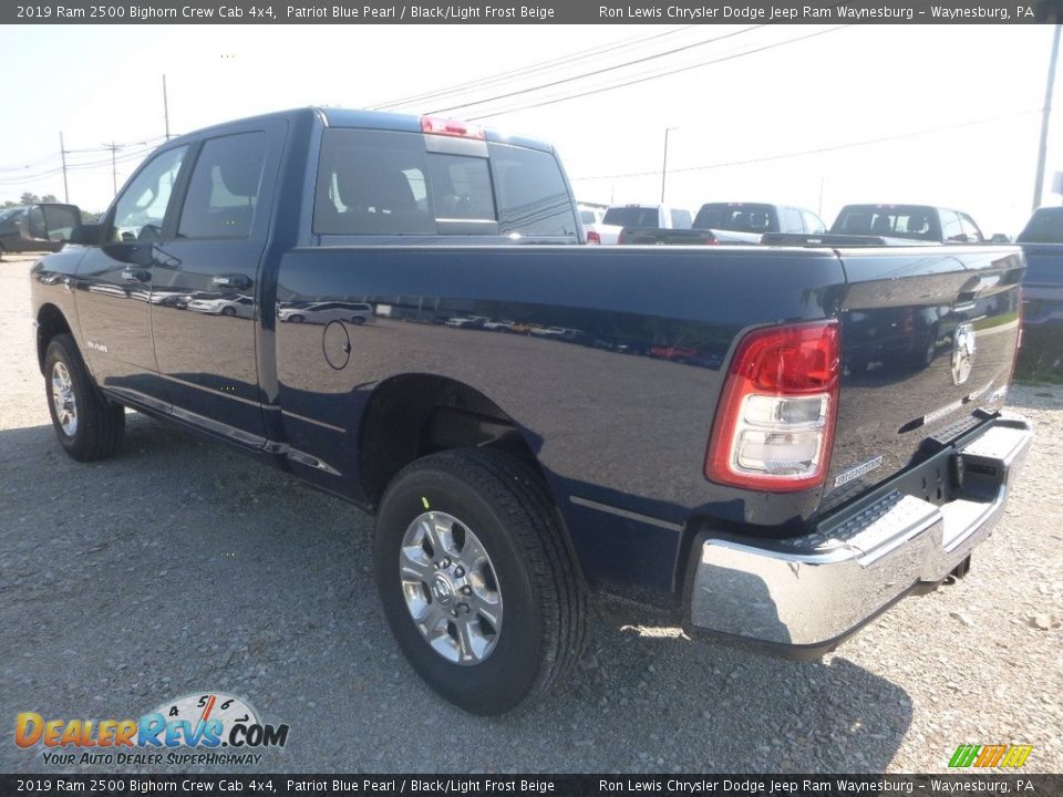 2019 Ram 2500 Bighorn Crew Cab 4x4 Patriot Blue Pearl / Black/Light Frost Beige Photo #3