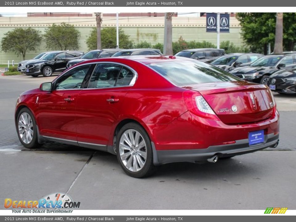 2013 Lincoln MKS EcoBoost AWD Ruby Red / Charcoal Black Photo #5