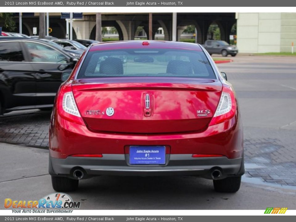 2013 Lincoln MKS EcoBoost AWD Ruby Red / Charcoal Black Photo #6