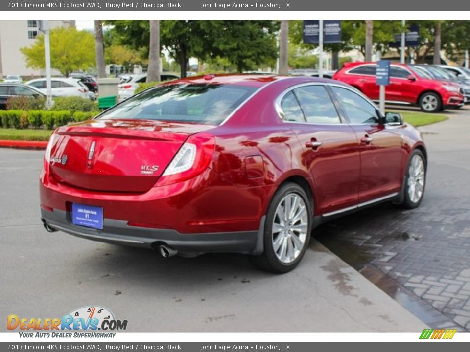 2013 Lincoln MKS EcoBoost AWD Ruby Red / Charcoal Black Photo #7