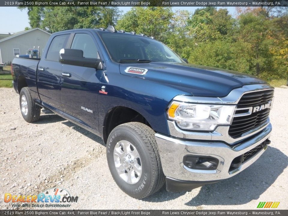 2019 Ram 2500 Bighorn Crew Cab 4x4 Patriot Blue Pearl / Black/Light Frost Beige Photo #7
