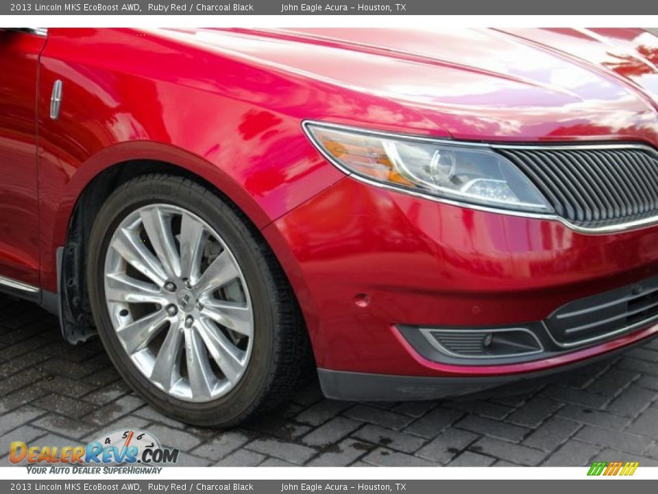 2013 Lincoln MKS EcoBoost AWD Ruby Red / Charcoal Black Photo #12