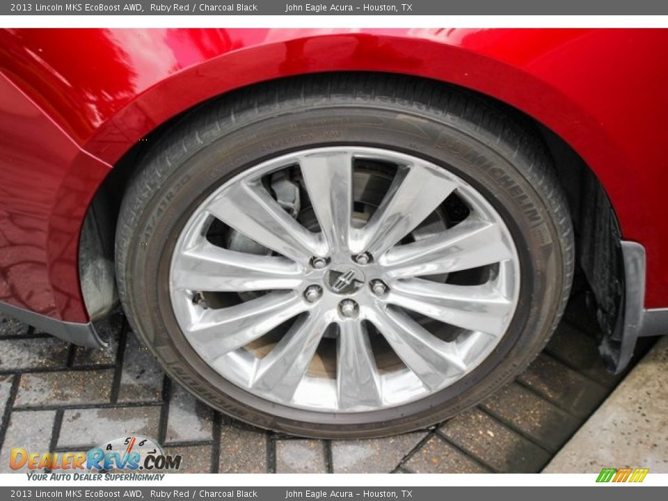 2013 Lincoln MKS EcoBoost AWD Ruby Red / Charcoal Black Photo #14