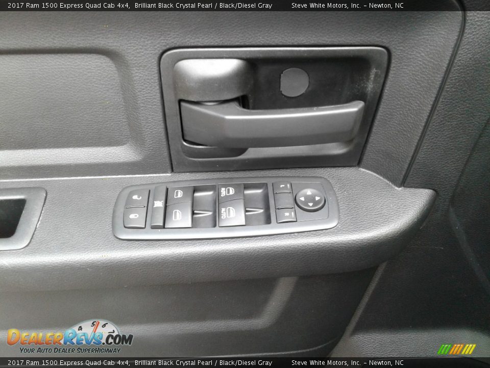 2017 Ram 1500 Express Quad Cab 4x4 Brilliant Black Crystal Pearl / Black/Diesel Gray Photo #9