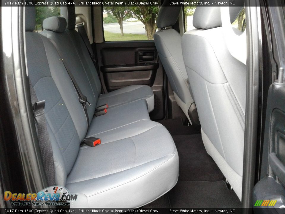 2017 Ram 1500 Express Quad Cab 4x4 Brilliant Black Crystal Pearl / Black/Diesel Gray Photo #13