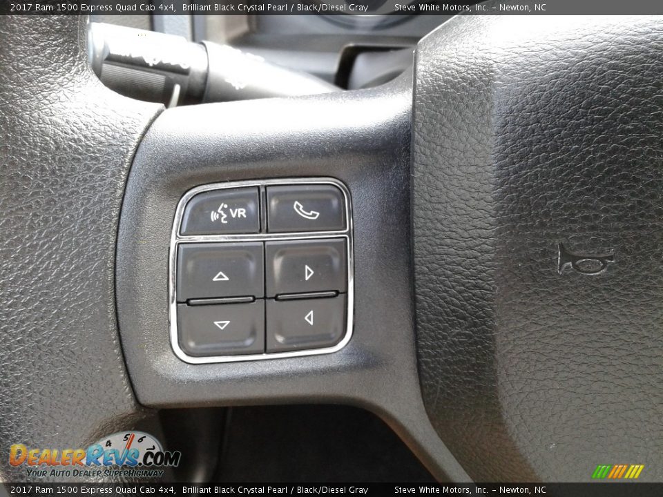 2017 Ram 1500 Express Quad Cab 4x4 Brilliant Black Crystal Pearl / Black/Diesel Gray Photo #15