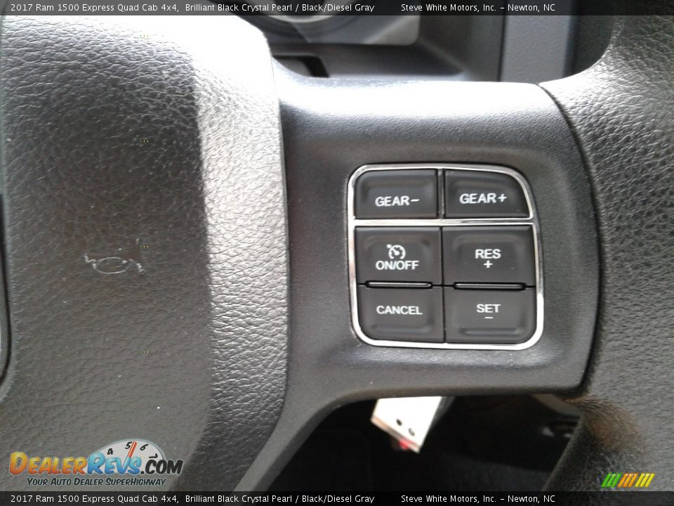 2017 Ram 1500 Express Quad Cab 4x4 Brilliant Black Crystal Pearl / Black/Diesel Gray Photo #16