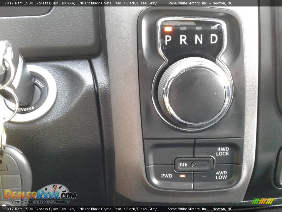 2017 Ram 1500 Express Quad Cab 4x4 Brilliant Black Crystal Pearl / Black/Diesel Gray Photo #21
