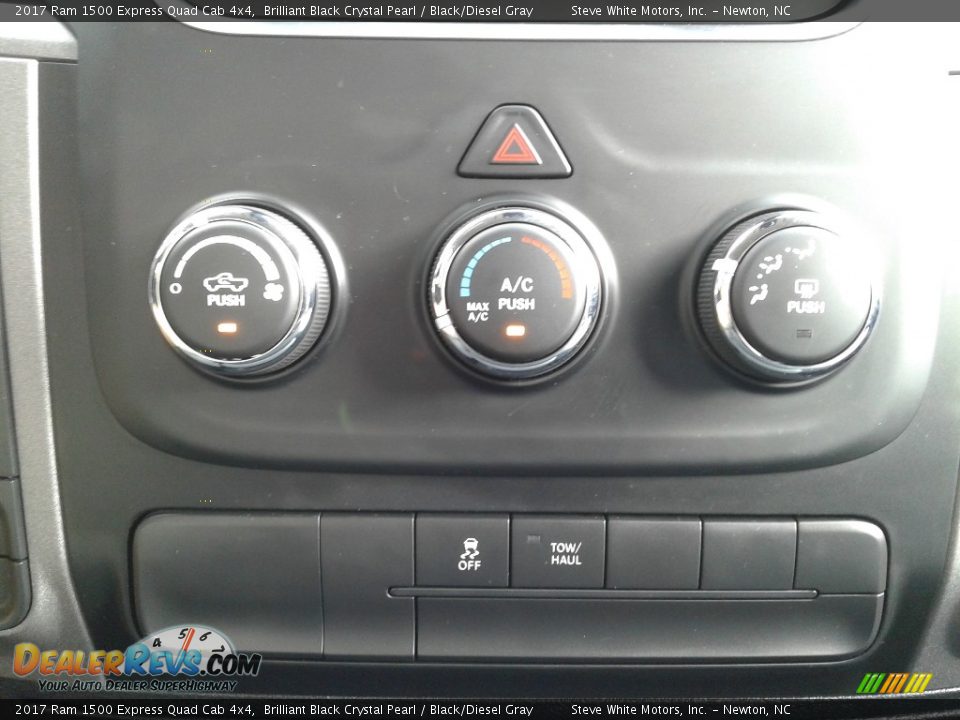 2017 Ram 1500 Express Quad Cab 4x4 Brilliant Black Crystal Pearl / Black/Diesel Gray Photo #22