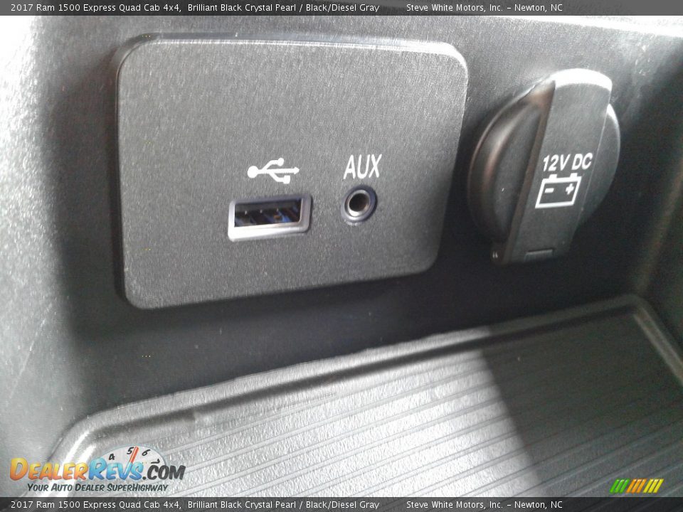 2017 Ram 1500 Express Quad Cab 4x4 Brilliant Black Crystal Pearl / Black/Diesel Gray Photo #23