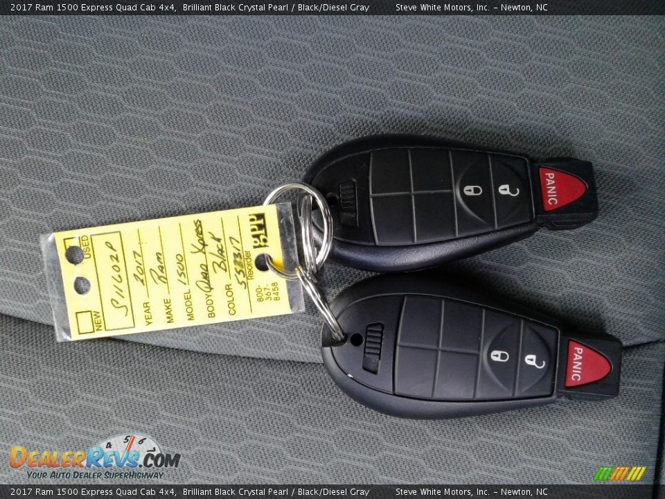 2017 Ram 1500 Express Quad Cab 4x4 Brilliant Black Crystal Pearl / Black/Diesel Gray Photo #26