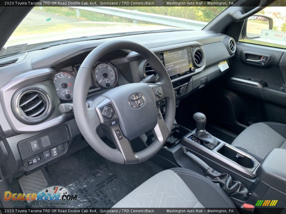 TRD Cement/Black Interior - 2020 Toyota Tacoma TRD Off Road Double Cab 4x4 Photo #3