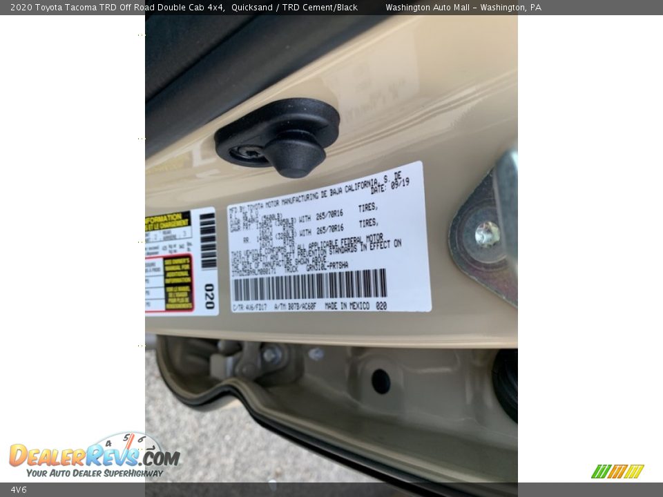 Toyota Color Code 4V6 Quicksand