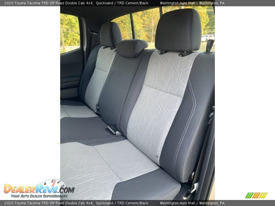 Rear Seat of 2020 Toyota Tacoma TRD Off Road Double Cab 4x4 Photo #16