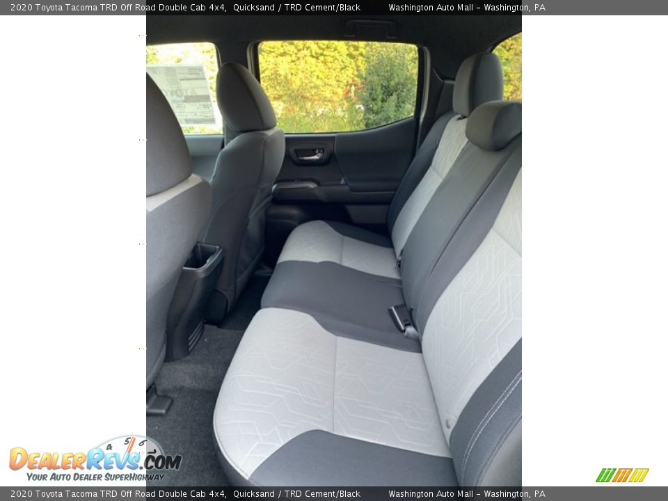 Rear Seat of 2020 Toyota Tacoma TRD Off Road Double Cab 4x4 Photo #17