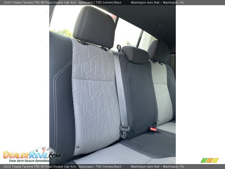 Rear Seat of 2020 Toyota Tacoma TRD Off Road Double Cab 4x4 Photo #23