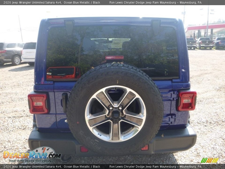 2020 Jeep Wrangler Unlimited Sahara 4x4 Ocean Blue Metallic / Black Photo #4