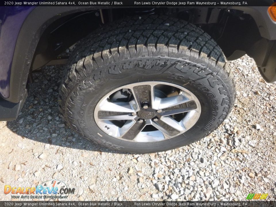 2020 Jeep Wrangler Unlimited Sahara 4x4 Ocean Blue Metallic / Black Photo #9