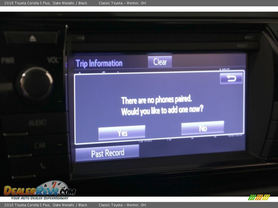 2016 Toyota Corolla S Plus Slate Metallic / Black Photo #11