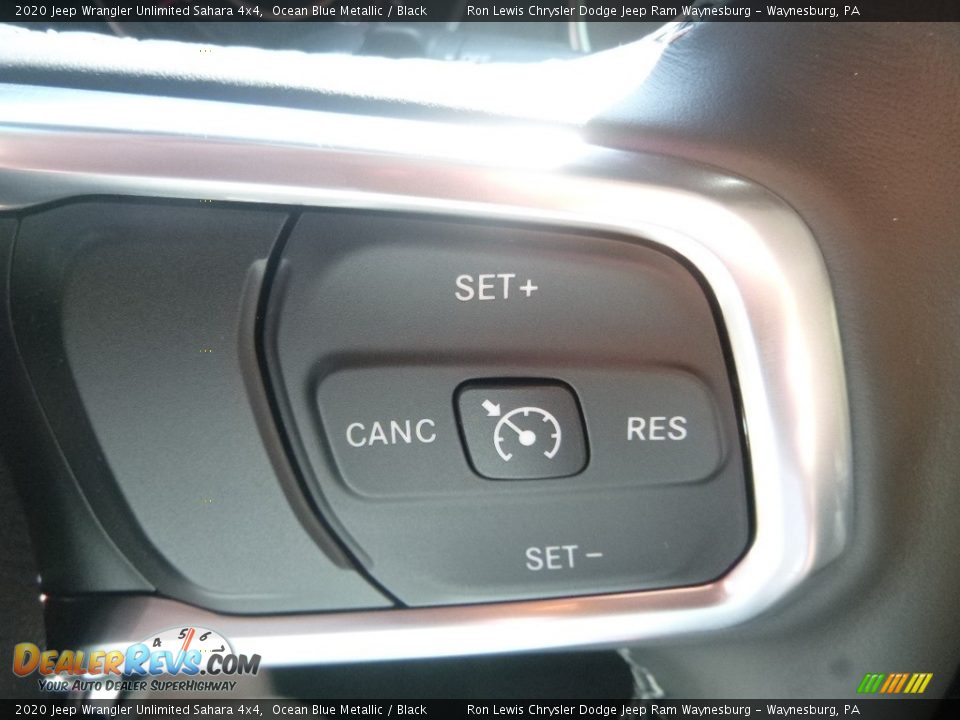 2020 Jeep Wrangler Unlimited Sahara 4x4 Ocean Blue Metallic / Black Photo #17