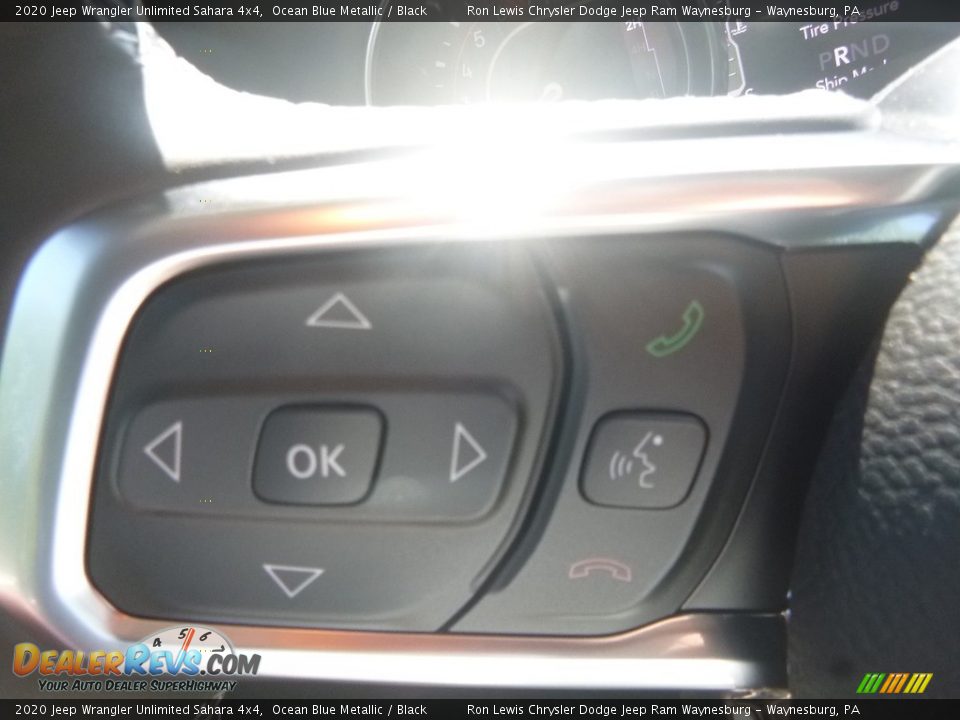 2020 Jeep Wrangler Unlimited Sahara 4x4 Ocean Blue Metallic / Black Photo #18