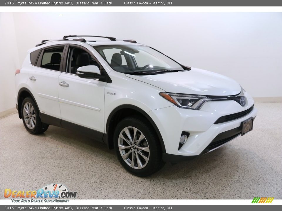2016 Toyota RAV4 Limited Hybrid AWD Blizzard Pearl / Black Photo #1