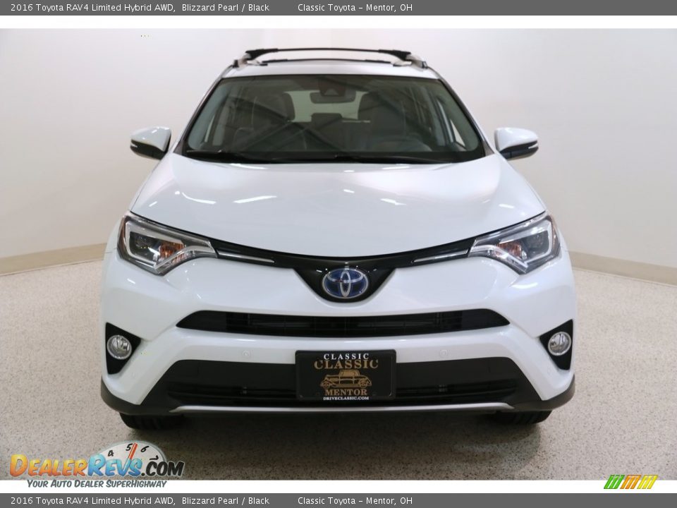 2016 Toyota RAV4 Limited Hybrid AWD Blizzard Pearl / Black Photo #2